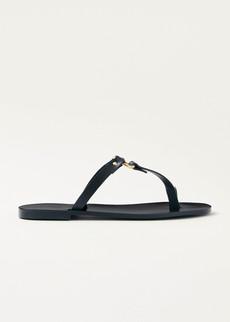 Jovie Black Leather Sandals via Alohas