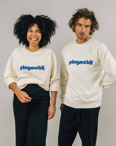 Playmobil Logo Baumwoll-Sweatshirt Ecru via Brava Fabrics