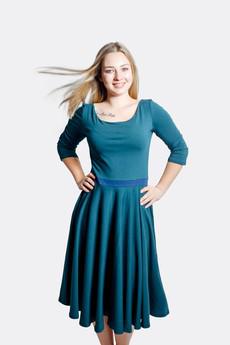 Bio Kleid Vrida smaragd/ blau via Frija Omina