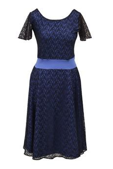 Bio-Kleid Perle blau-meliert + schwarz via Frija Omina