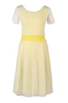 Bio-Kleid Perle zitrone (gelb) + weiß via Frija Omina