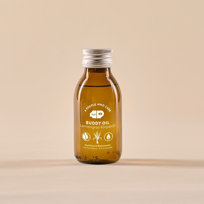 Körperöl mit Sanddorn und Lemongras Duft, vegan und bio - 100ml from 4peoplewhocare
