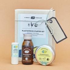 Plastikfreies Starter-Set mit Bienenwachs - im Geschenkkarton via 4peoplewhocare