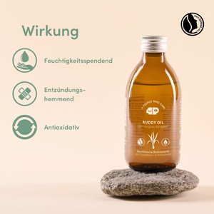 Körperöl mit Sanddorn und Lemongras Duft, vegan und bio - 250ml from 4peoplewhocare