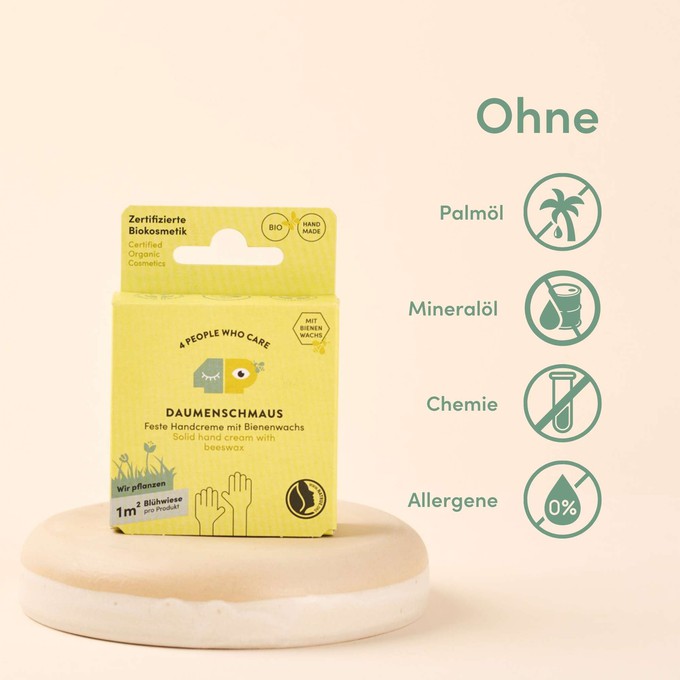 Feste Handcreme Refiller- Bienenwachs from 4peoplewhocare