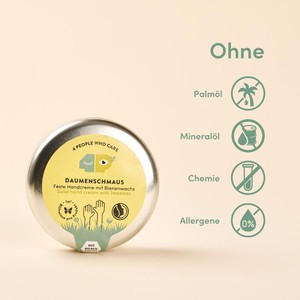 Feste Handcreme mit Bienenwachs, bio und plastikfrei, Vorteils-Set from 4peoplewhocare