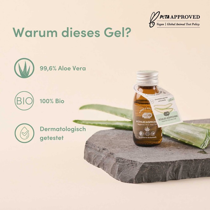 Aloe Vera Gel Pur, 99,6% Serum, vegan und bio - 50ml from 4peoplewhocare