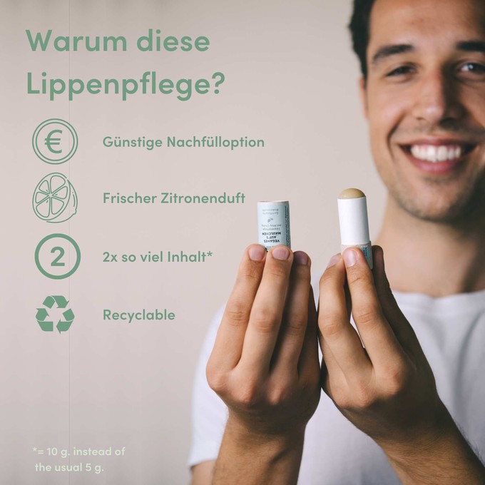 Vegane Lippenpflege mit Sheabutter und Litsea, bio & plastikfrei - 10g from 4peoplewhocare