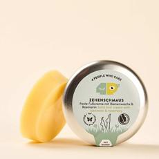 Feste Fußcreme mit Rosmarin & Salbei, plastikfrei und bio - 40g via 4peoplewhocare