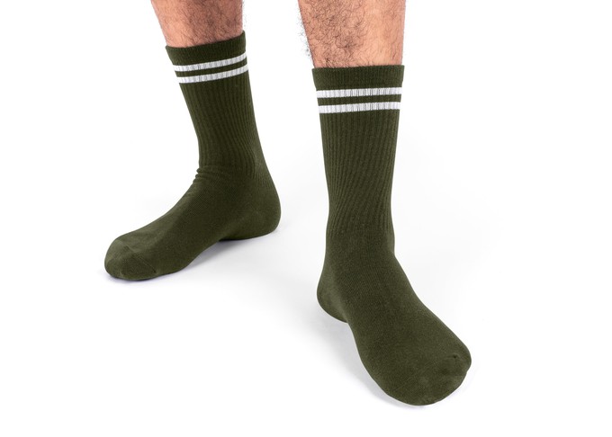 Striped Dark Green Socks from 8000kicks