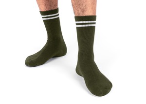 Striped Dark Green Socks from 8000kicks