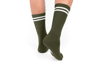 Striped Dark Green Socks from 8000kicks