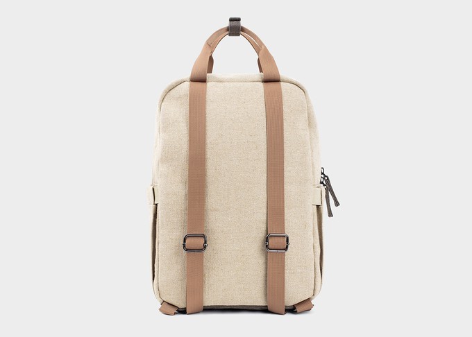 Small Hemp Backpack in Beige and Green from 8000kicks