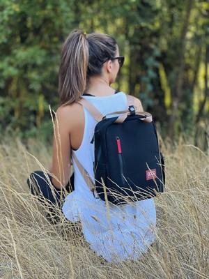 Small Hemp Backpack in Beige and Green from 8000kicks