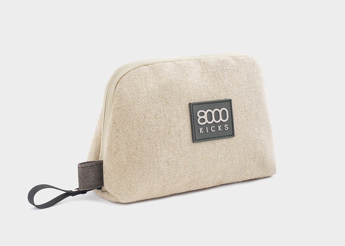 Accessory & Tech Pouch in beige hemp from 8000kicks