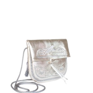 Embroidered Mini Crossbody Bag in Silver from Abury