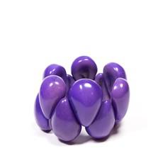 Handmade Tagua Bracelet in Purple via Abury