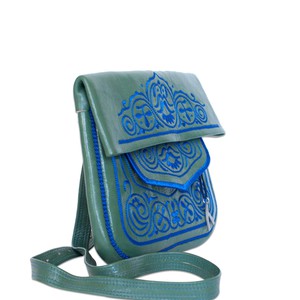 Embroidered Leather Berber Bag from Abury