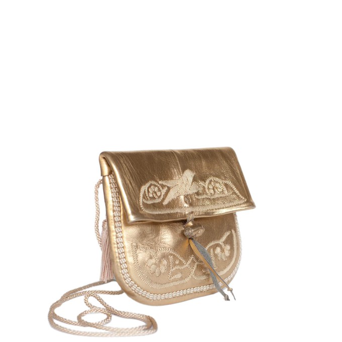 Embroidered Mini Leather Berber Bag from Abury