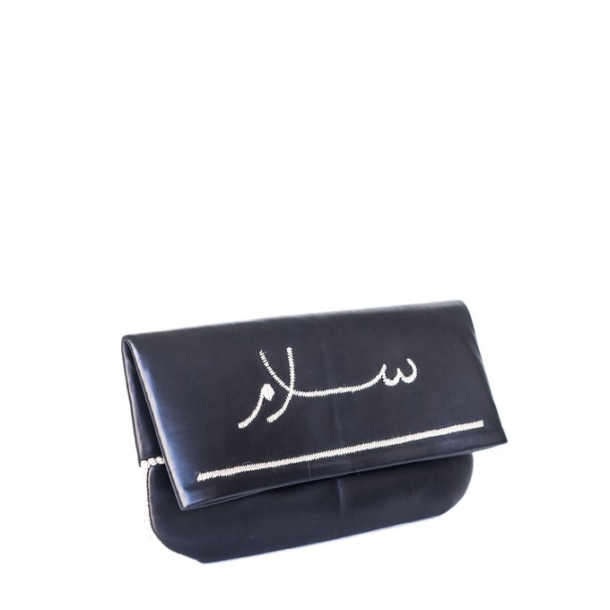 Salam Peace Evening Clutch Bag in Black from Abury