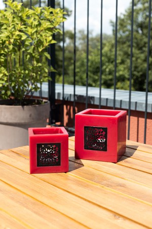 Small Wax Lantern with Wooden Window from Abury