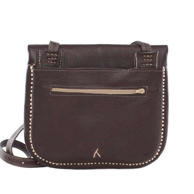 Embroidered Leather Berber Bag from Abury