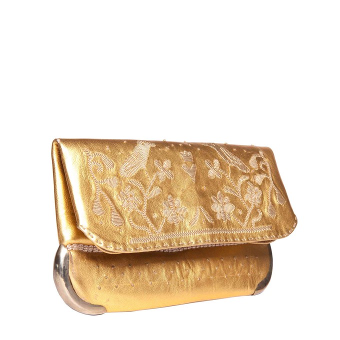 Lovebirds Evening Clutch Bag in Gold from Abury