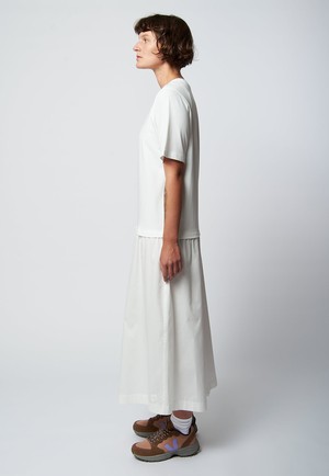 Weißes Jersey Kleid TARA aus reiner Bio Baumwolle from AFORA.WORLD