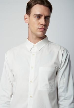 ARLO Weißes Twill-Hemd aus reiner Bio Baumwolle from AFORA.WORLD