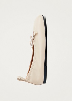 Rosalind Cream Leather Ballet Flats from Alohas