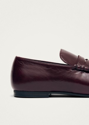 Aven Rift Burgundy Leather Loafers from Alohas