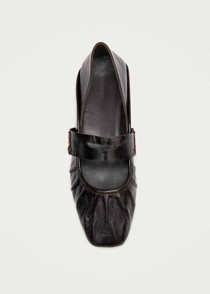 Bargo Brown Leather Ballet Flats from Alohas