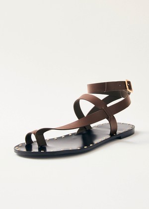 Tallula Brown Leather Sandals from Alohas