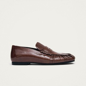 Aven Patent Brown Leather Loafers from Alohas