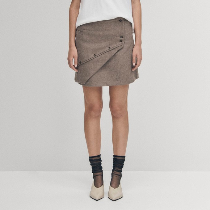Adela Taupe Skirt from Alohas