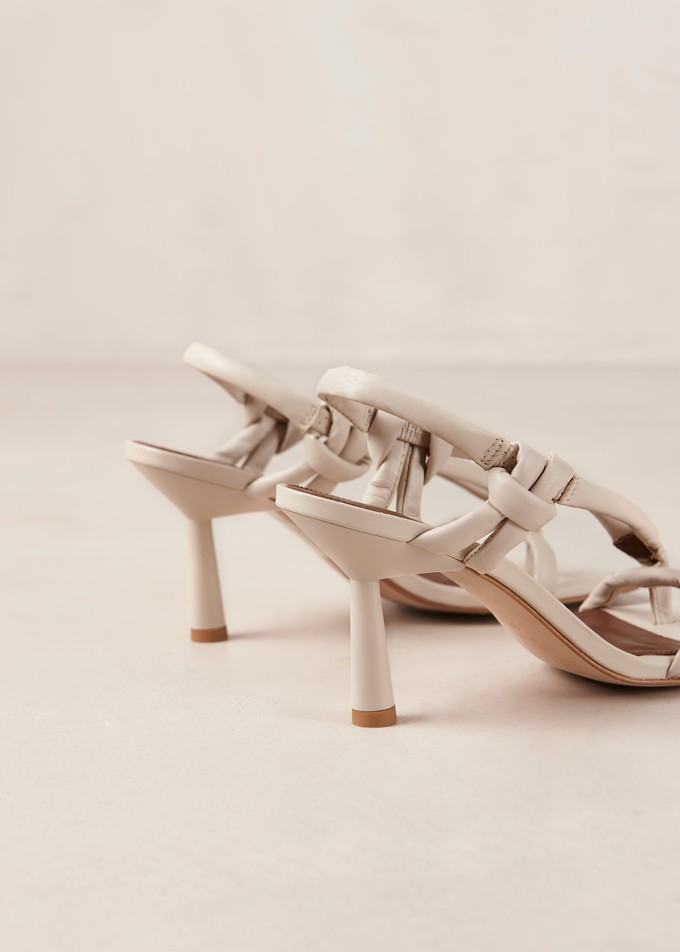 Sheila Cream Leather Sandals from Alohas