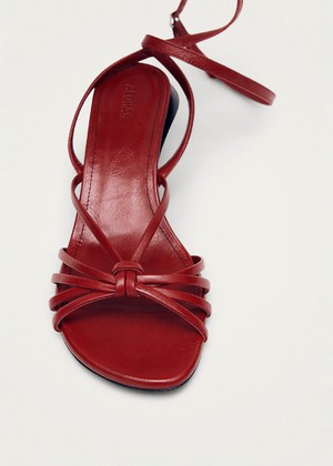 Soleia Red Leather Sandals from Alohas