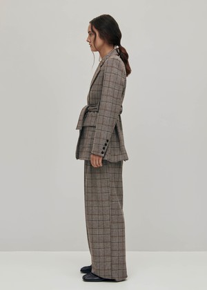 Nagano Checks Brown Blazer from Alohas Nagano Checks Brown Blazer from Alohas