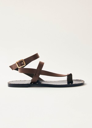 Tallula Brown Leather Sandals from Alohas