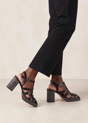 Rollers Black Sandals from Alohas