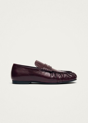 Aven Rift Burgundy Leather Loafers from Alohas