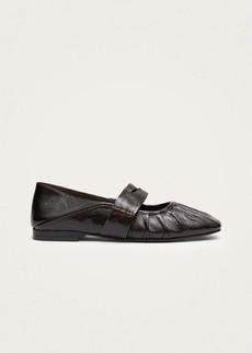 Bargo Brown Leather Ballet Flats via Alohas