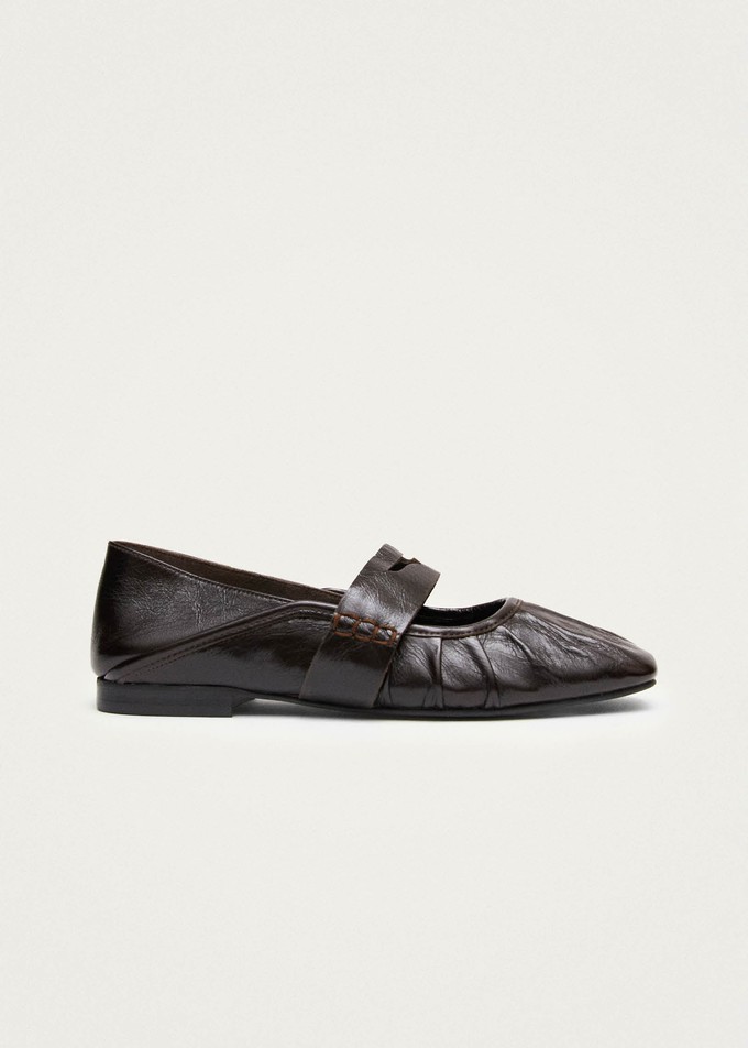 Bargo Brown Leather Ballet Flats from Alohas