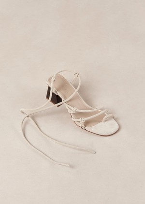 Goldie Cream Leather Sandals from Alohas