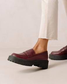 Mask - Purple Vegan Leather Loafers from Alohas