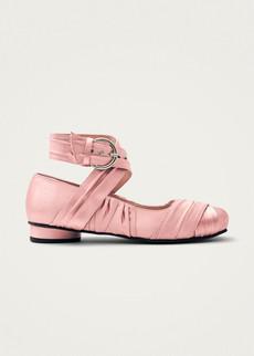 Volant Silky Pink Ballet Flats via Alohas