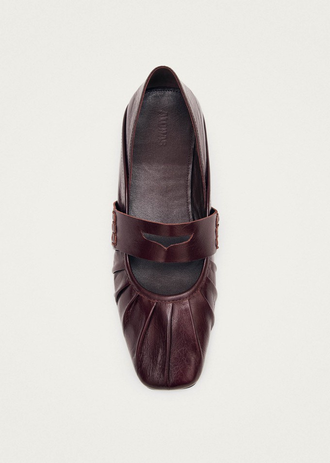 Bargo Burgundy Leather Ballet Flats from Alohas