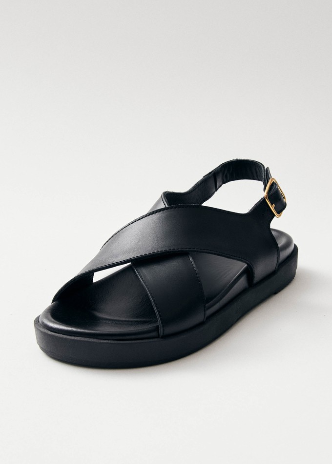 Nico Black Leather Sandals from Alohas