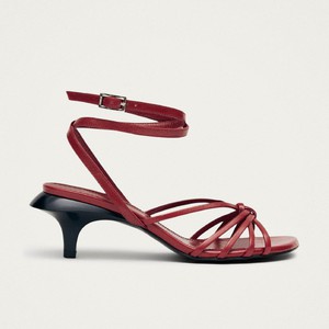 Soleia Red Leather Sandals from Alohas