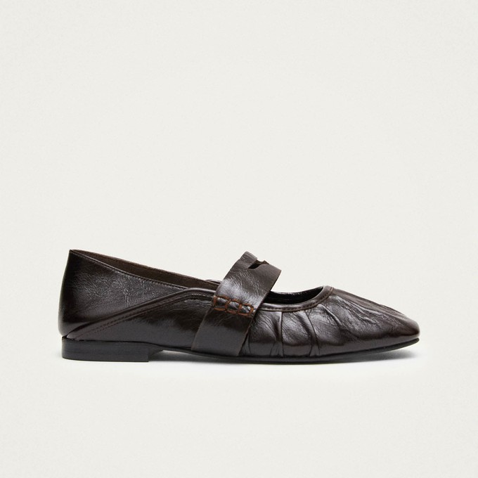 Bargo Brown Leather Ballet Flats from Alohas